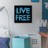 Live Free Neon Wall Art Decor (16" x 16")